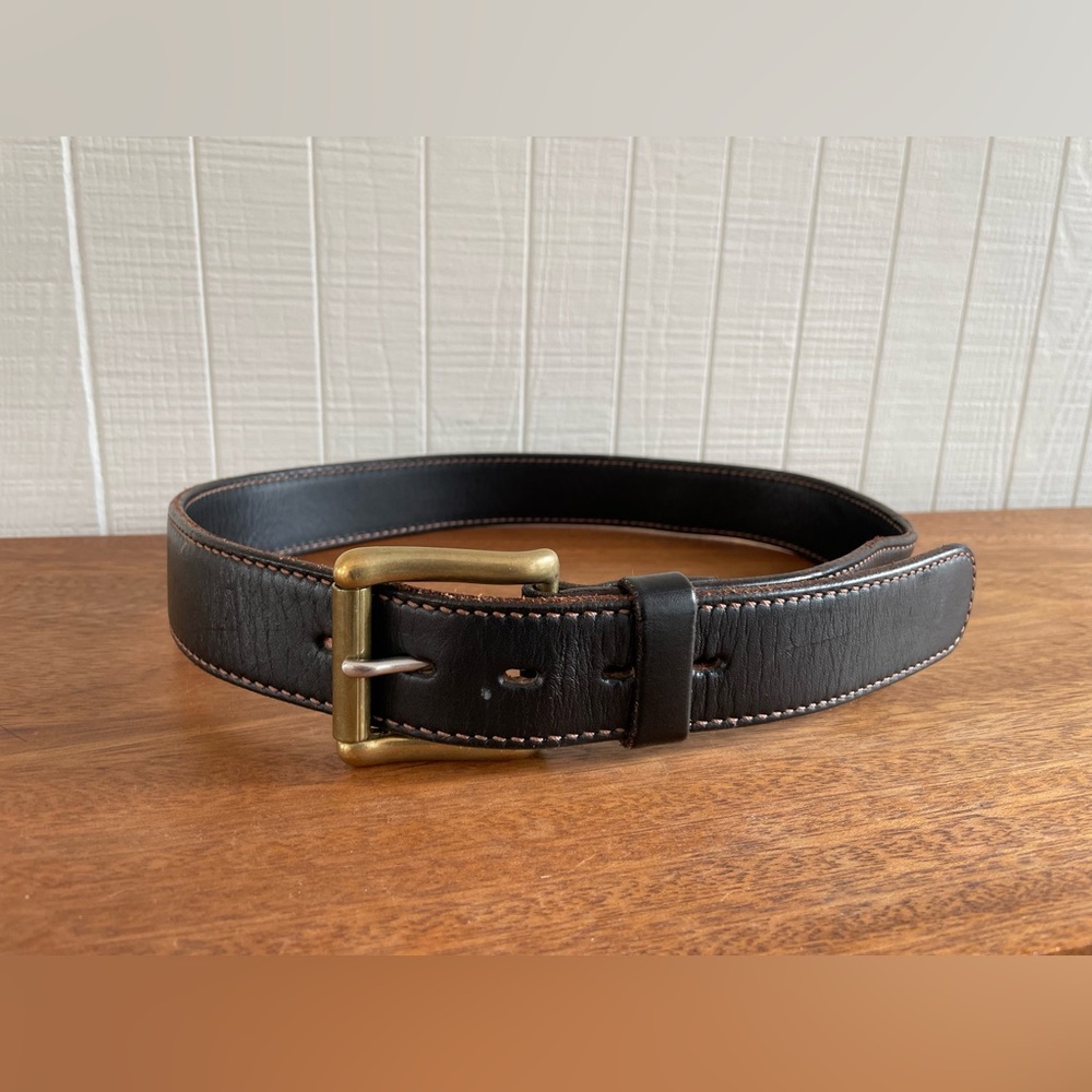 Odegard Custom Made Black Leather Belt made in Canada